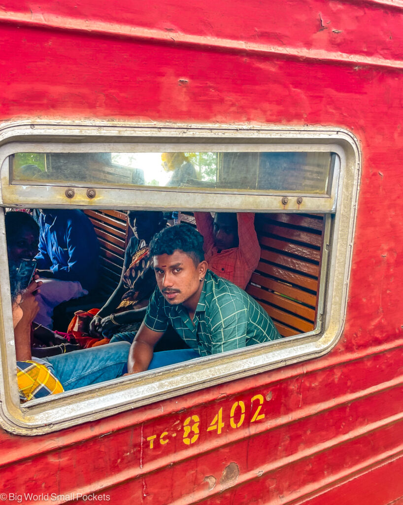 Sri Lanka, Train Ride, Man in Window