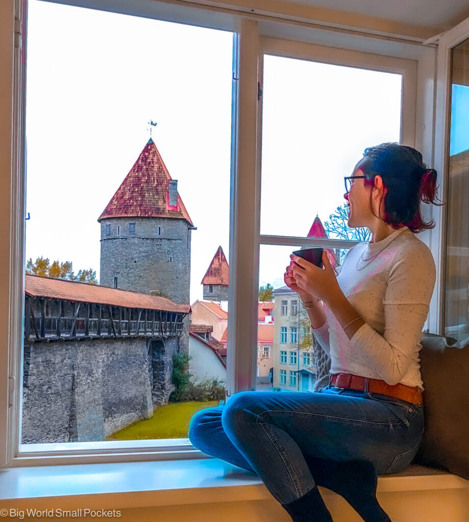 Estonia, Tallinn, Me in Window