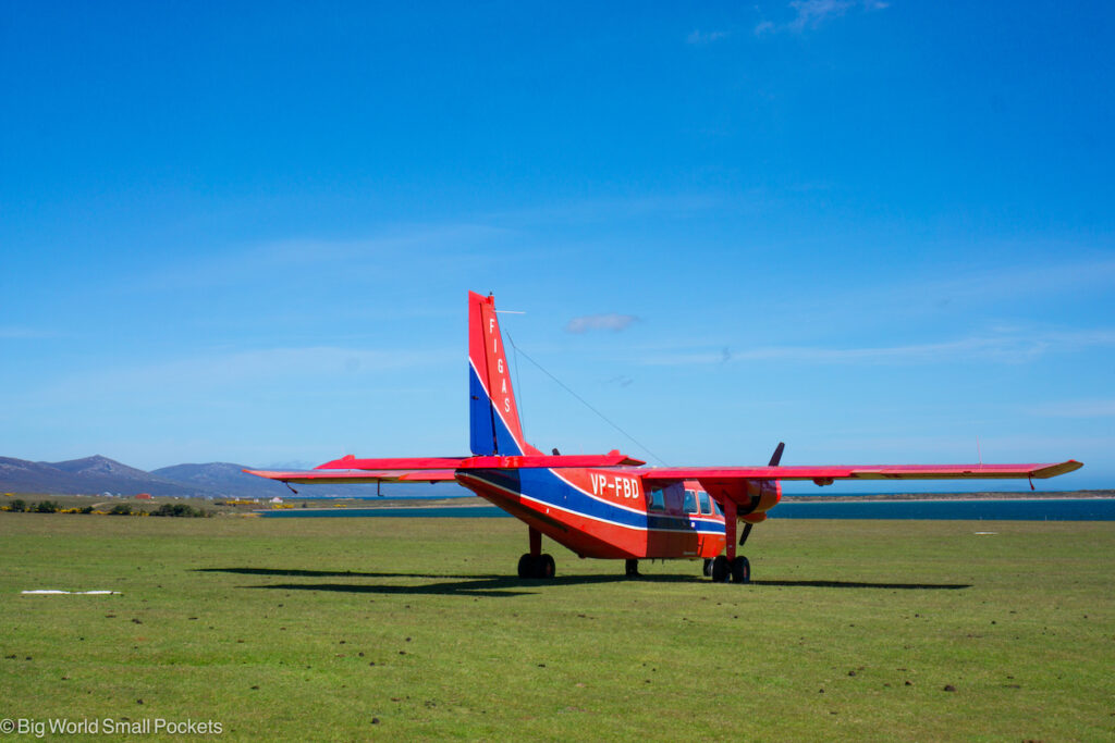 Falkland Islands, Hill Cove, FIGAS Plane