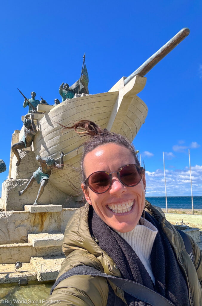 Chile, Punta Arenas, Me on Seafront