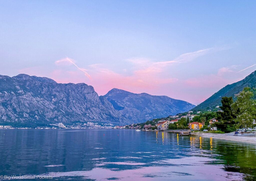 Montenegro, Bay of Kotor, Sunset