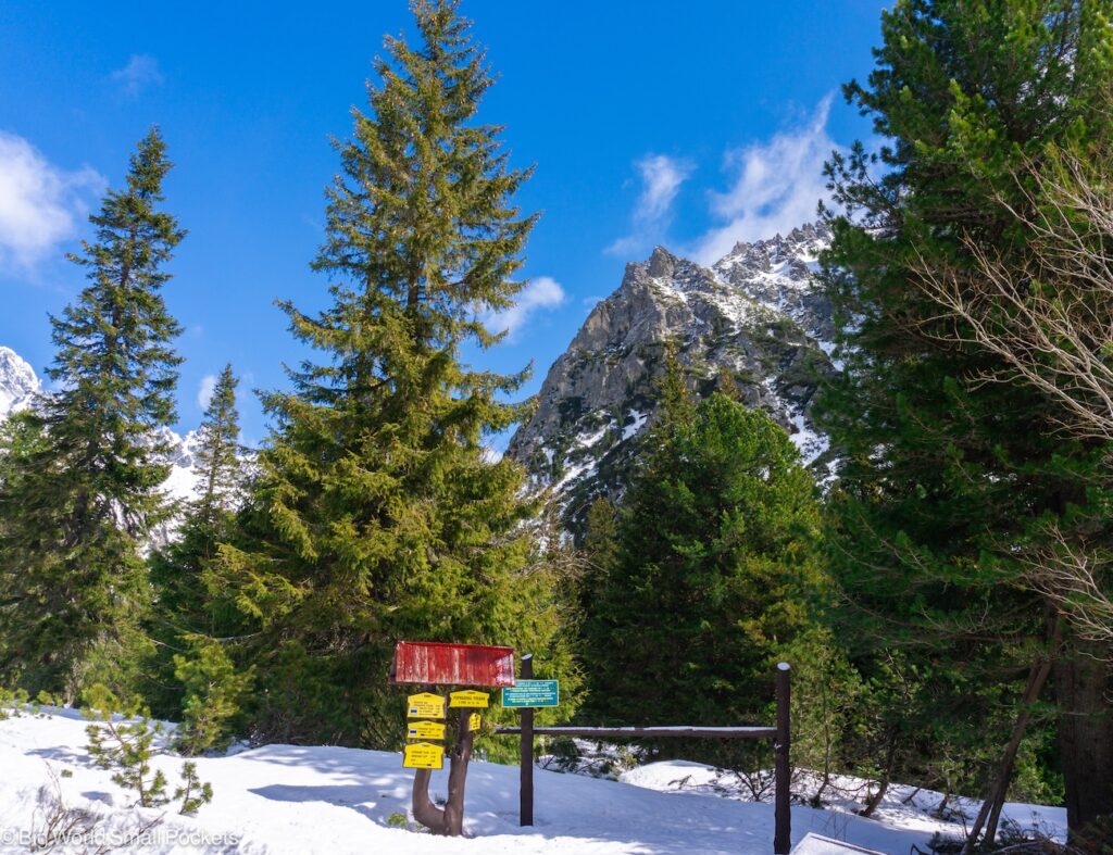 Slovakia, High Tatra, Hiking Signs