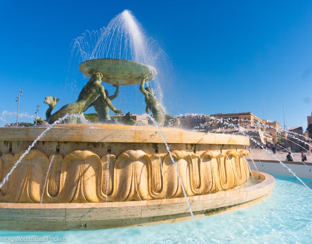 Malta, Valletta, Triton Fountain