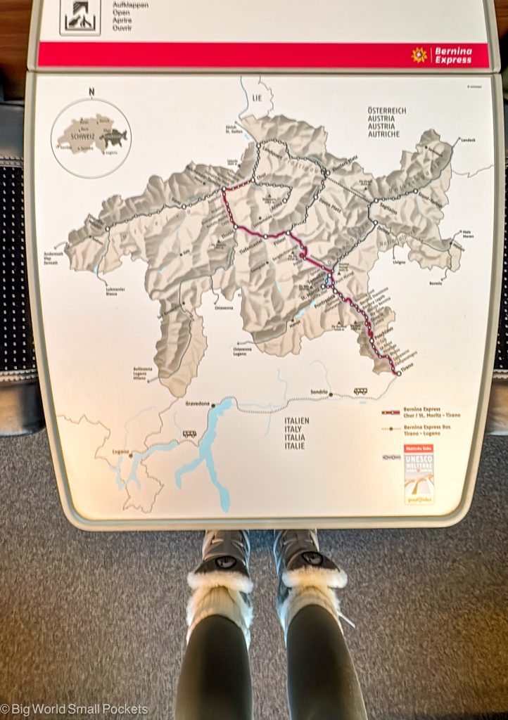 Switzerland, Bernina Express, Map