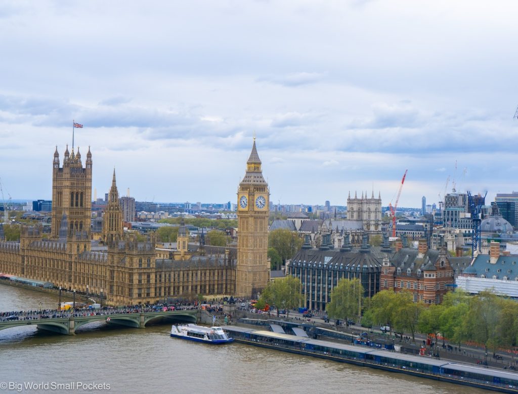 UK, London Eye, Big Ben View