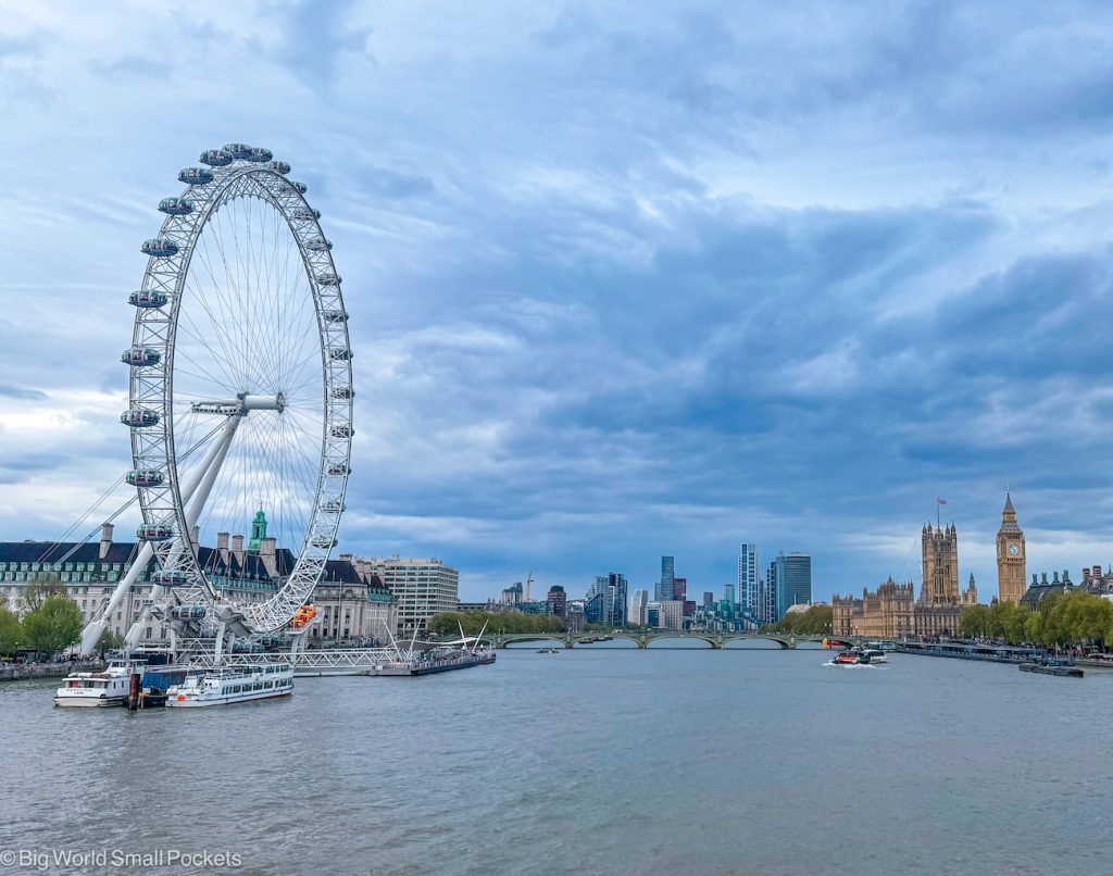 UK, London Eye, Bridge View