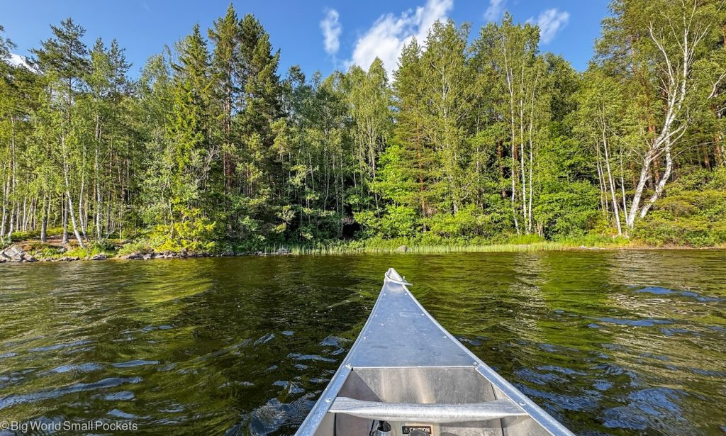 Sweden, Canoe Trip, Canoe in Water