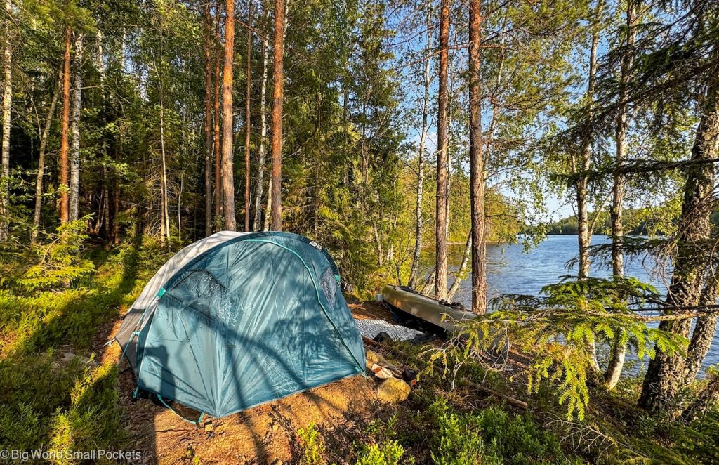 Sweden, Canoe Trip, Tent Pitch