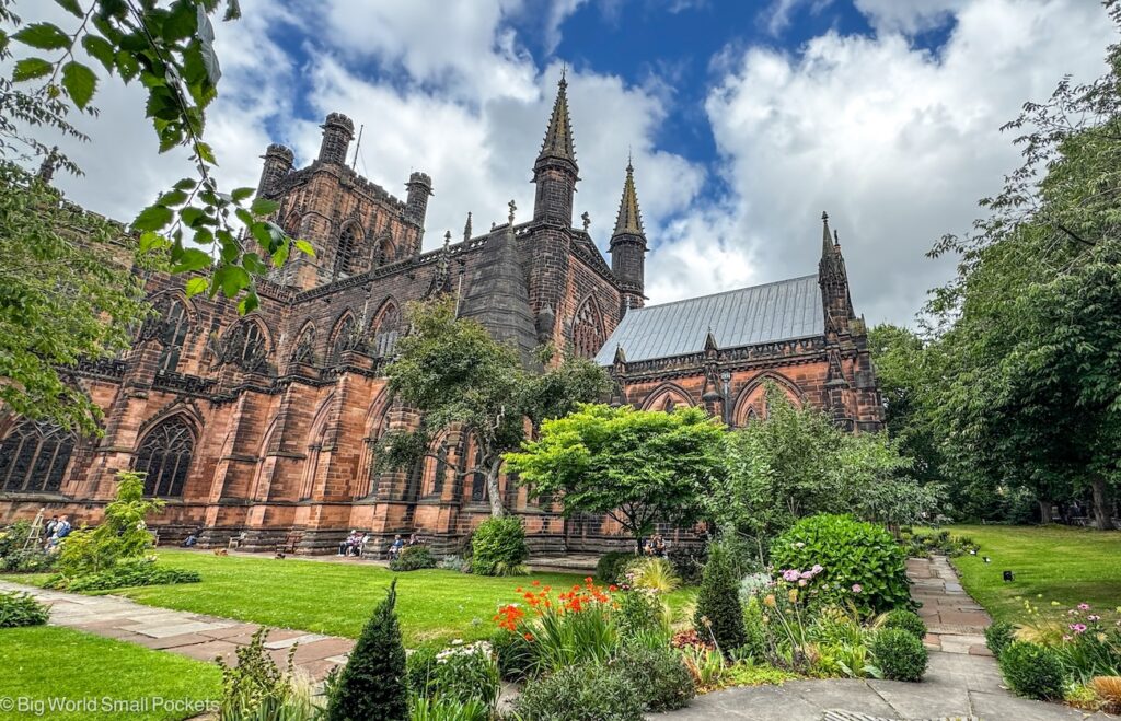 Chester, Cathedral, Exterior and Gardens