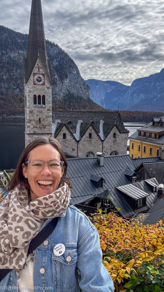 Austria, Hallstatt, Me with Church