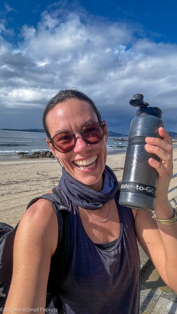 Camino de Santiago, Packing, Me with Water-to-Go Bottle