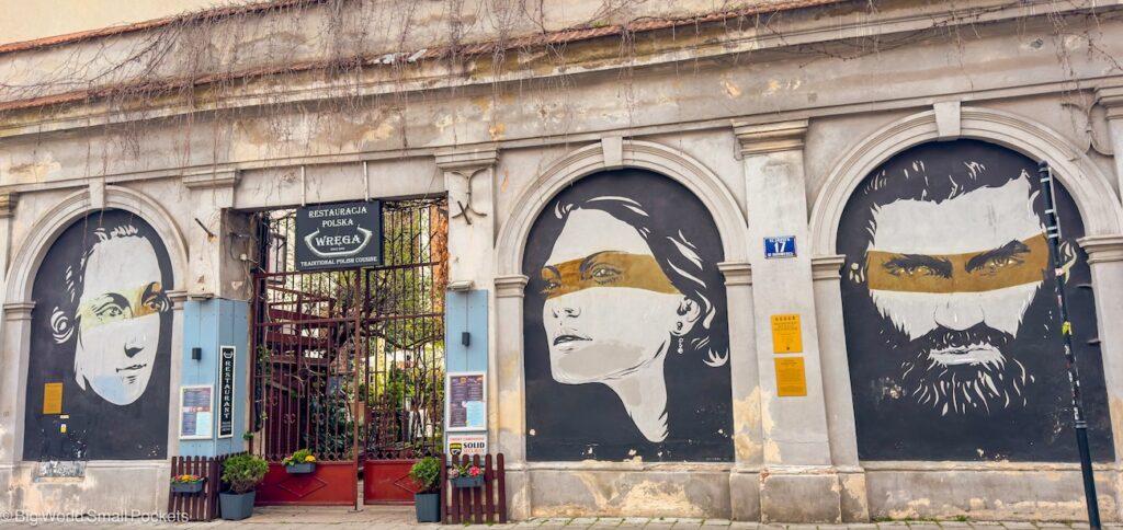 Poland, Kazimierz, Street Art Faces