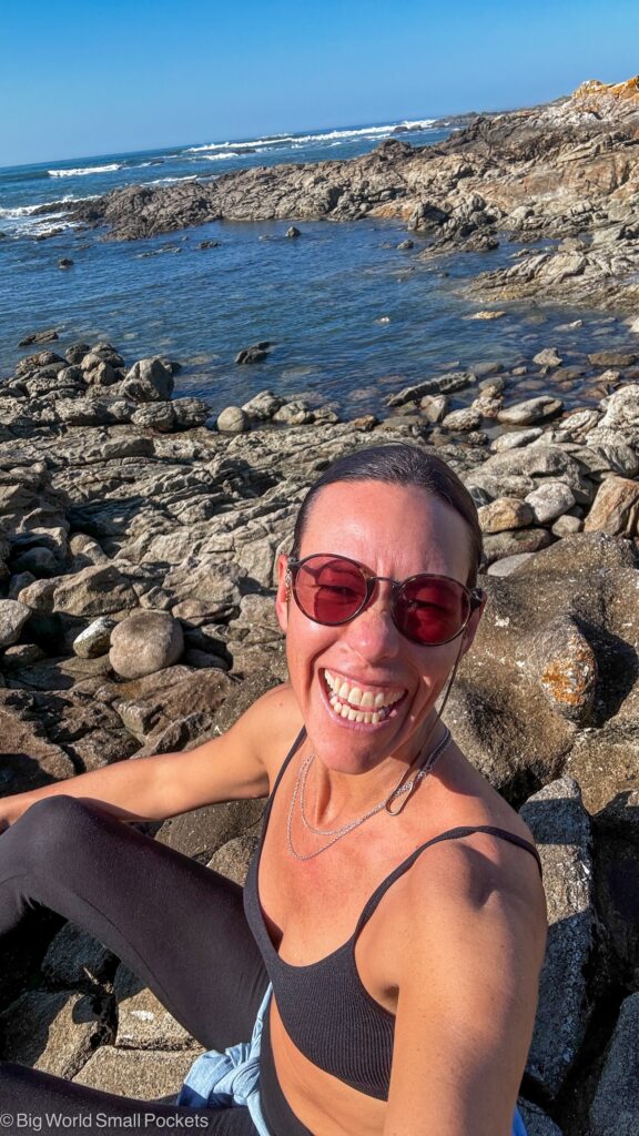 Portuguese Camino, Sea Views, Me on Rocks