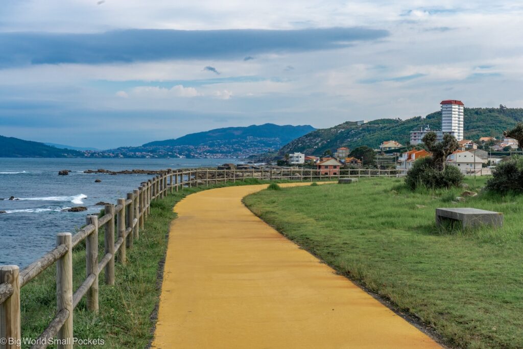 Portuguese Camino, Trail, Yellow Footpath Next to Coast