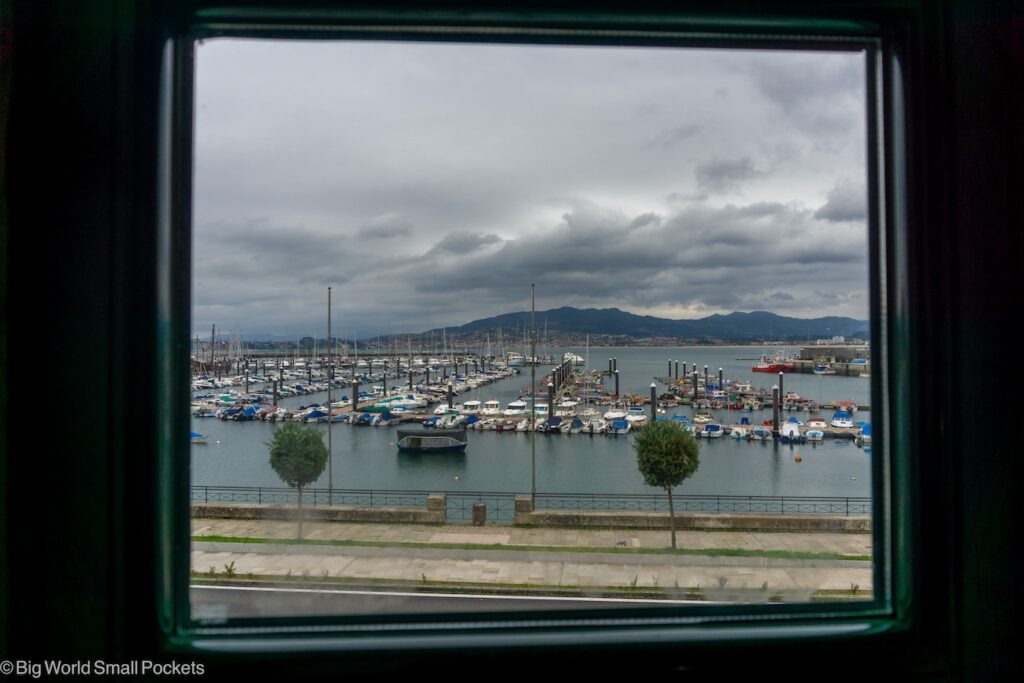 Spain, Camino de Santiago, Coastal View through Window