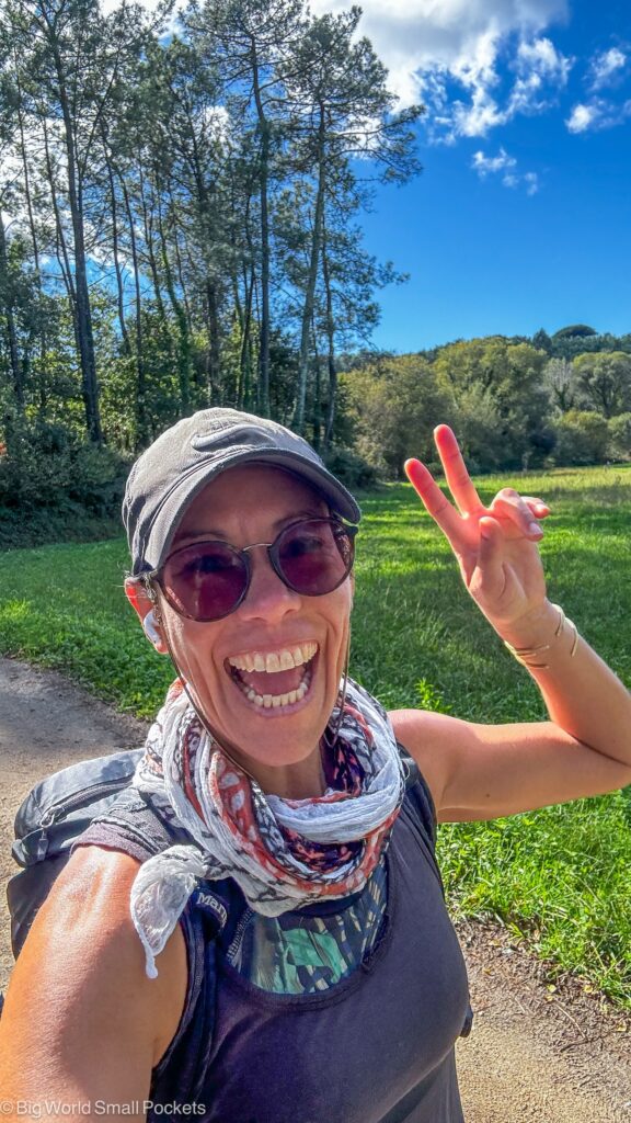 Spain, Camino de Santiago, Me Walking in Sunshine