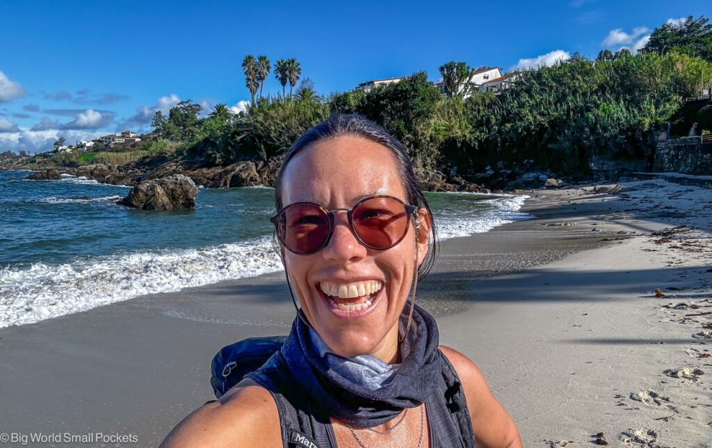 Spain, Camino de Santiago, Me on Beach in Sunshine