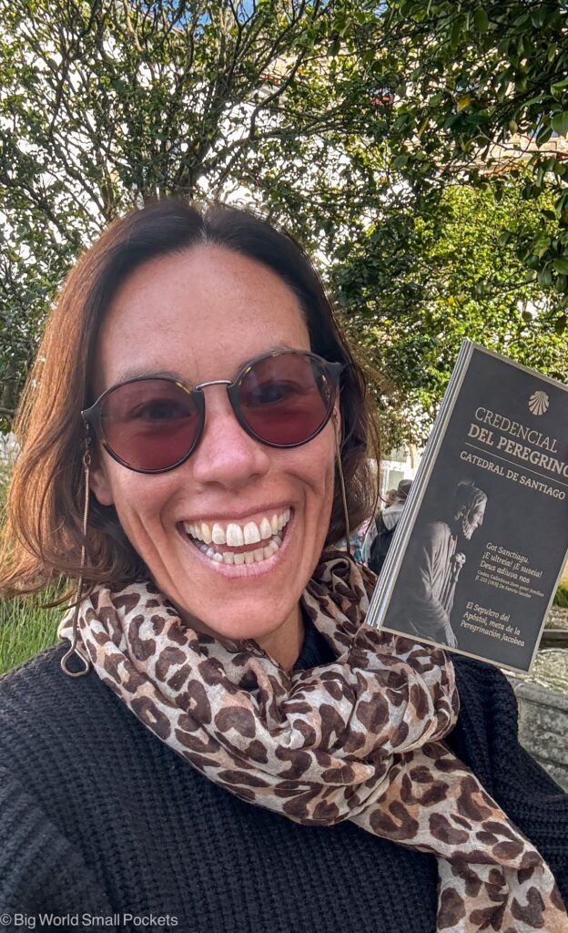 Spain, Camino de Santiago, Me with Pilgrim Passport