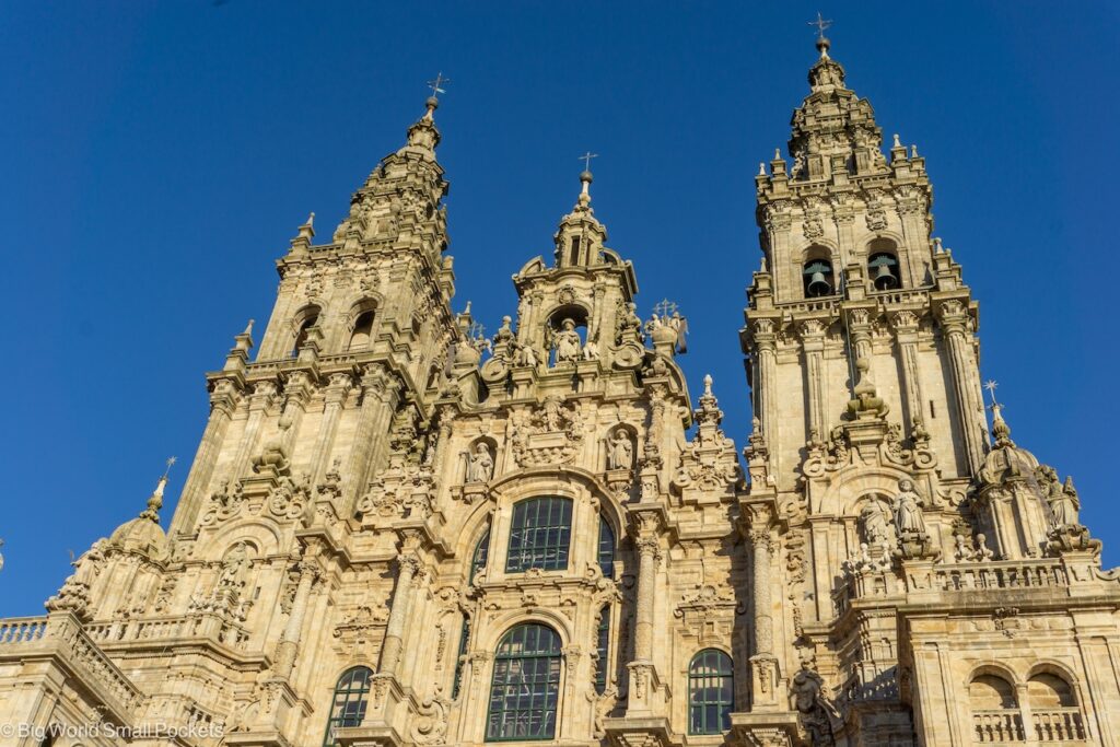 Spain, Santiago de Compostela, Cathedral Facade