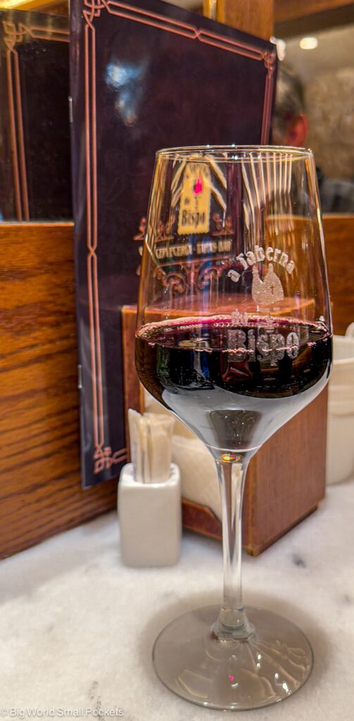 Spain, Santiago de Compostela, Glass fo Red Wine