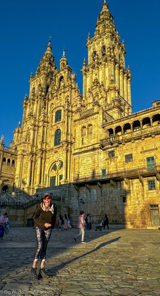 Spain, Santiago de Compostela, Me Outside Cathedral