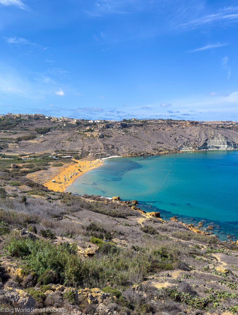 Malta, Gozo, Ramla Beach and Sea