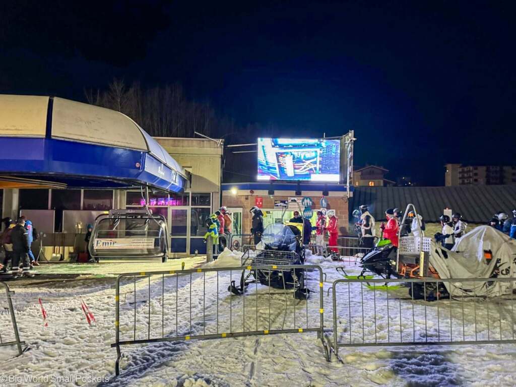 Italy, Aprica, Night Run Scene