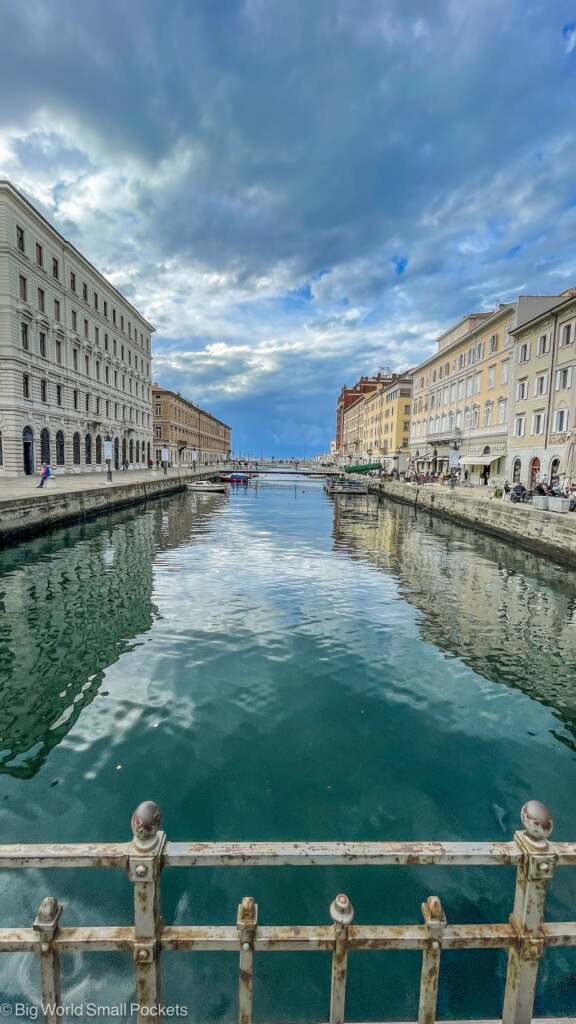 Italy, Trieste, Grand Canal with Railing