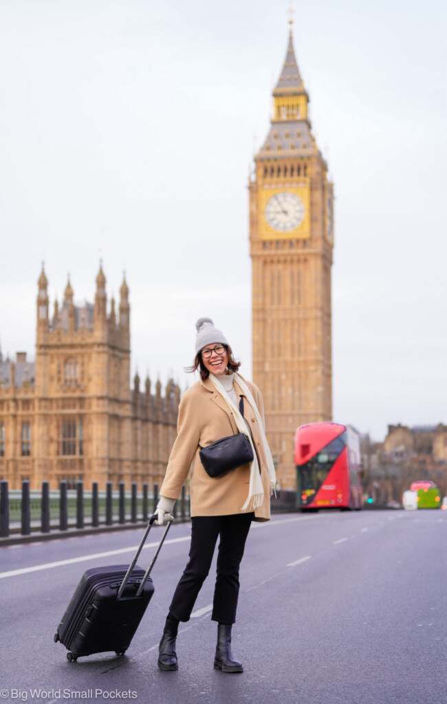 London, Big Ben, Me Pullin Suitcase