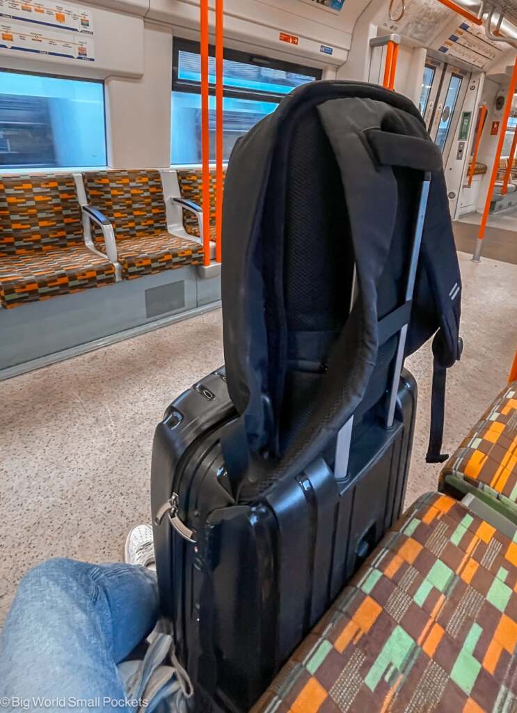 London, Overground, Suitcase on Train