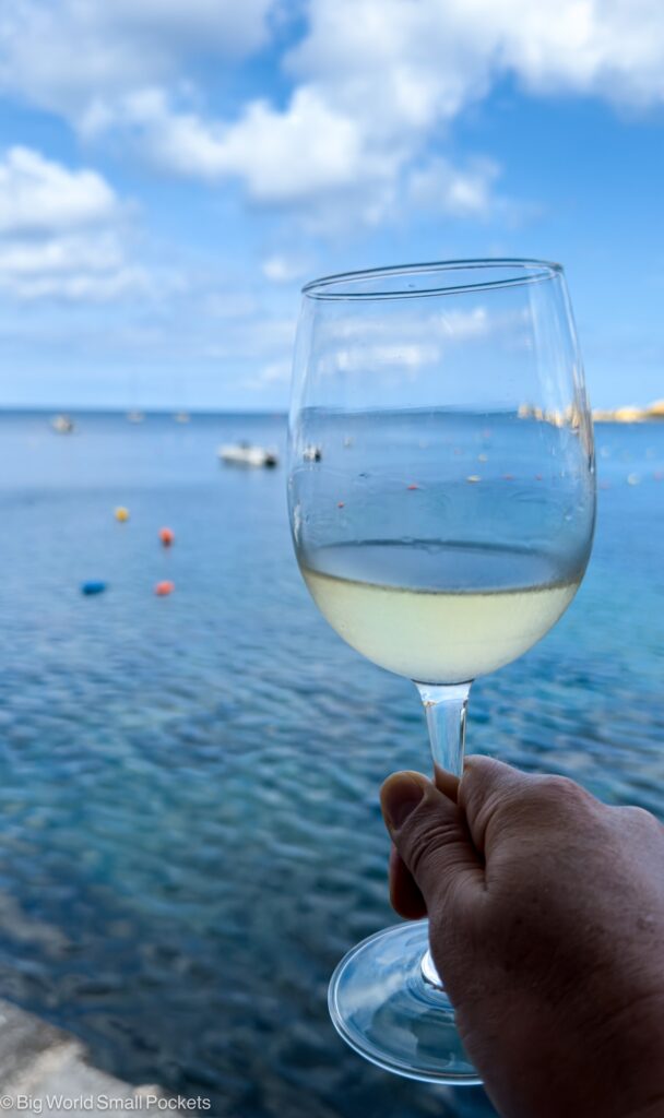 Malta, Gozo, Glass of Wine