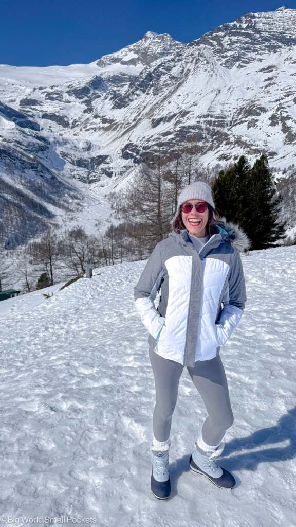 Switzerland, Alps, Me in Snow,