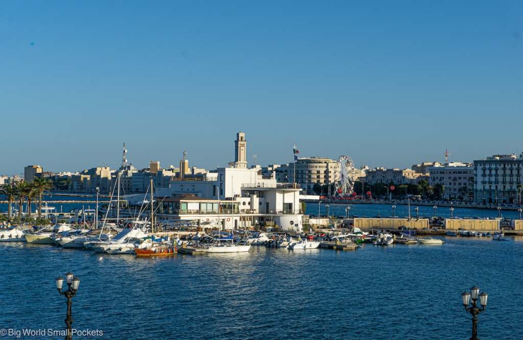 Italy, Bari, View of City from Sea
