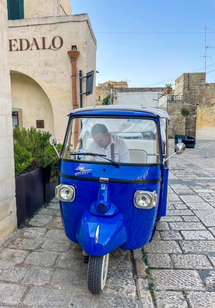 Italy, Matera, Blue Ape