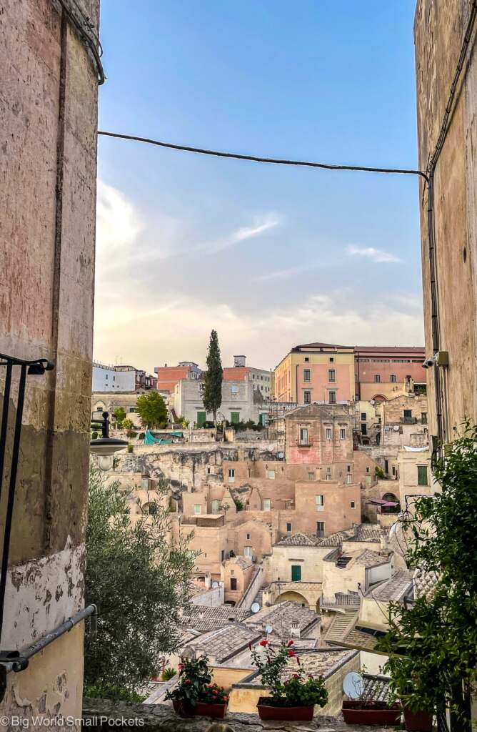 Italy, Matera, View Down Street