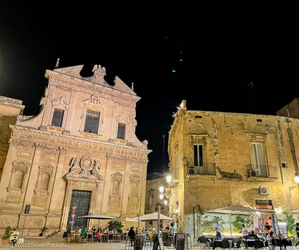 Italy, Puglia, Lecce at Night
