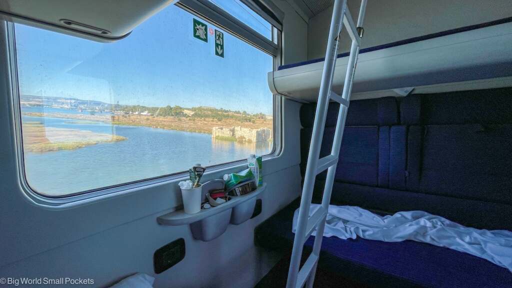Italy, Sicily, Overnight Train Window View