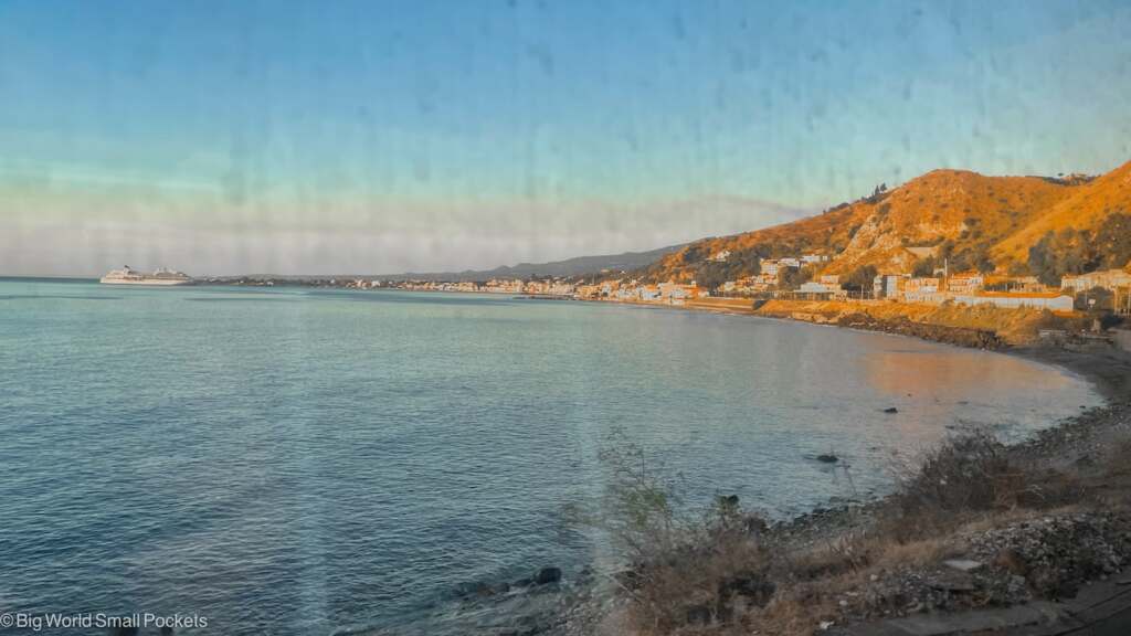 Italy, Sicily Train, Window View