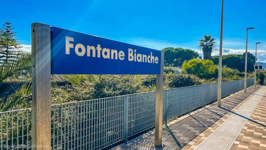 Sicily, Fontaine Bianche, Train Station