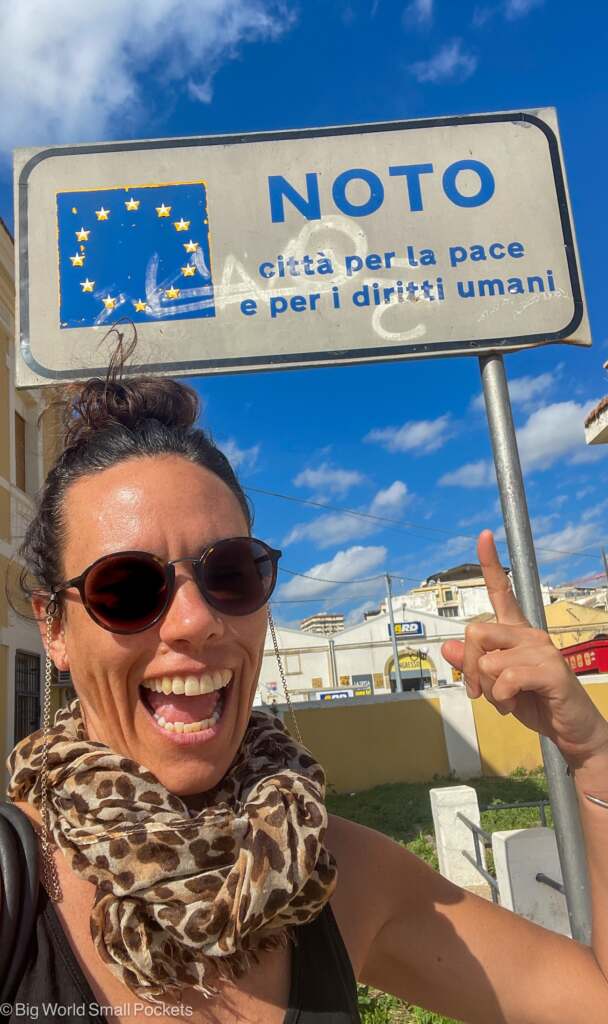 Sicily, Noto, Me Under Sign