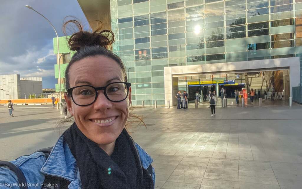 Sicily, Overnight Train, Me Outside Rome Station