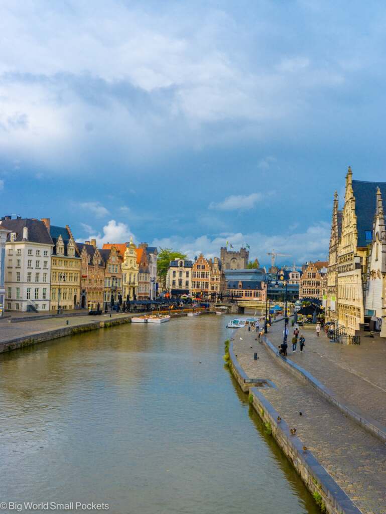 Belgium, Ghent, Canal and Streets