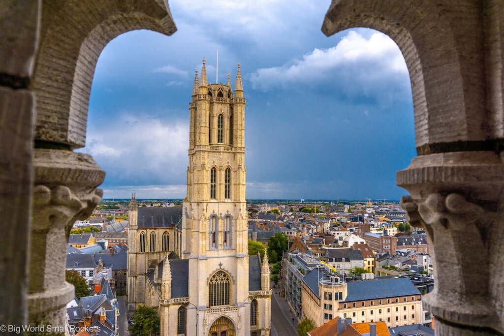 Belgium, Ghent, Framed City View