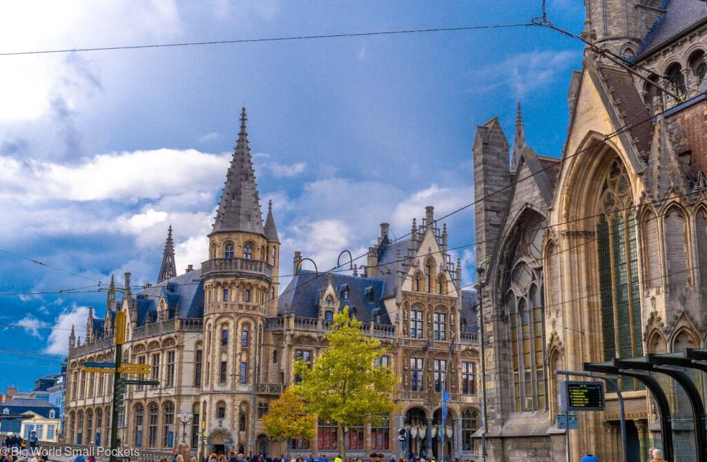 Belgium, Ghent, Red Beautiful Old Buildings