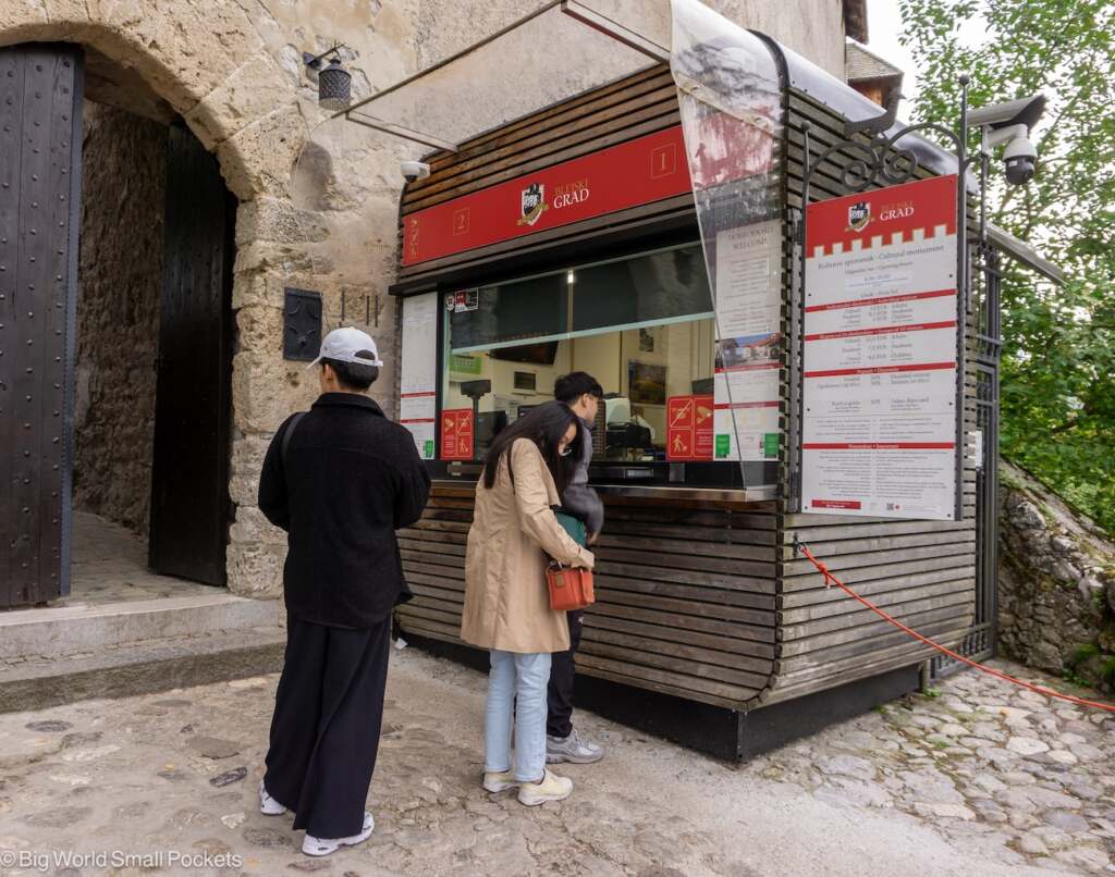 Slovenia, Lake Bled, Castle Ticket Kiosk