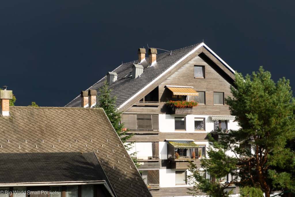 Slovenia, Lake Bled. Houses
