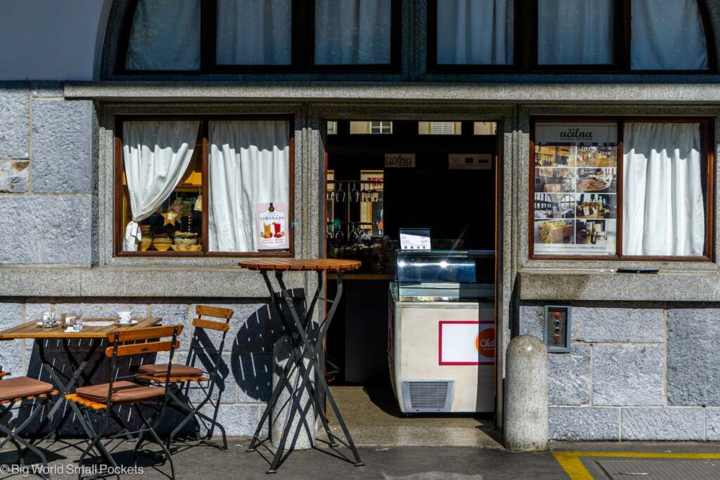 Slovenia, Ljubljana, Cafe Exterior
