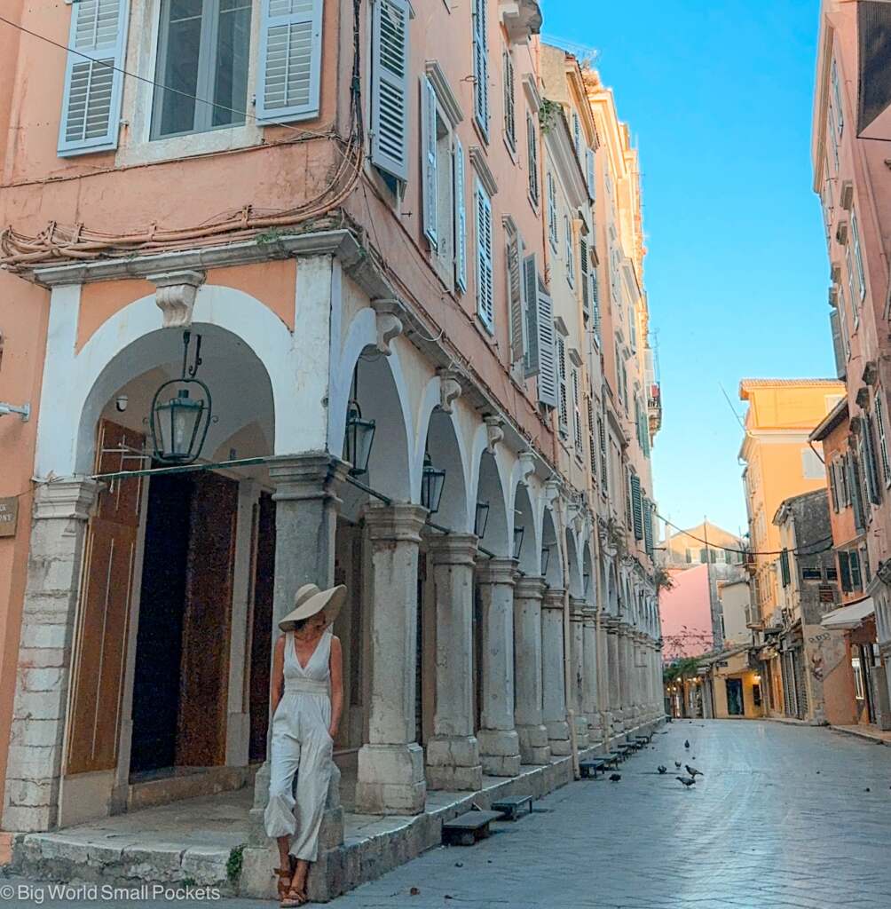 Corfu, Old Town, Me in Street
