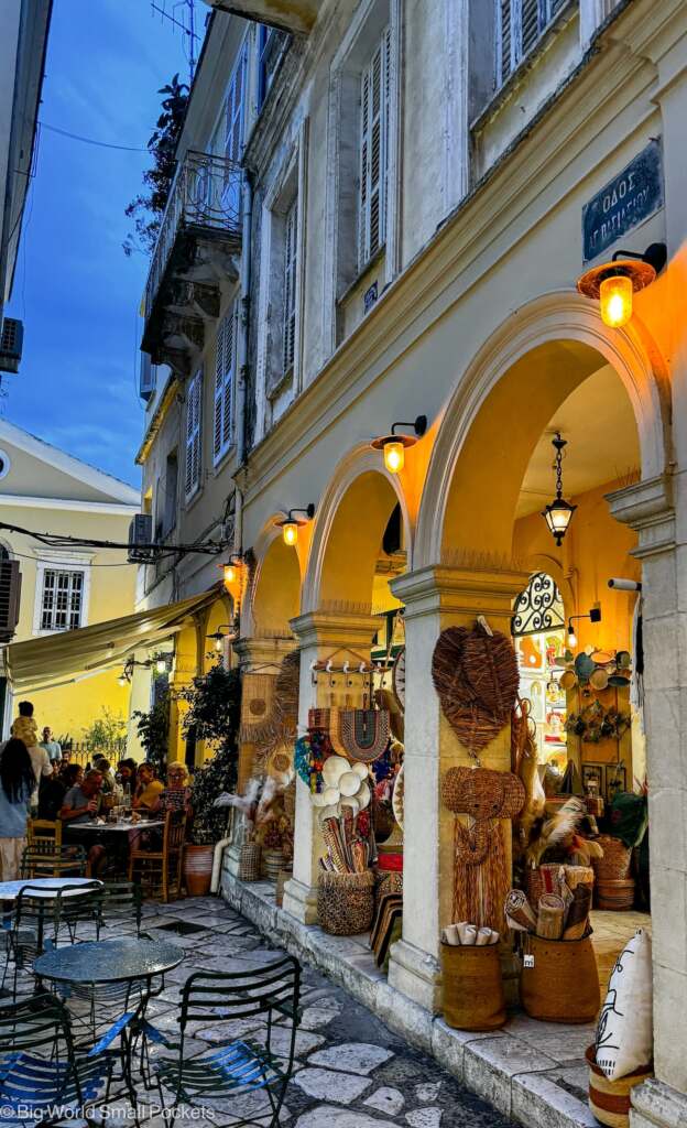 Corfu, Old Town, Street at Night