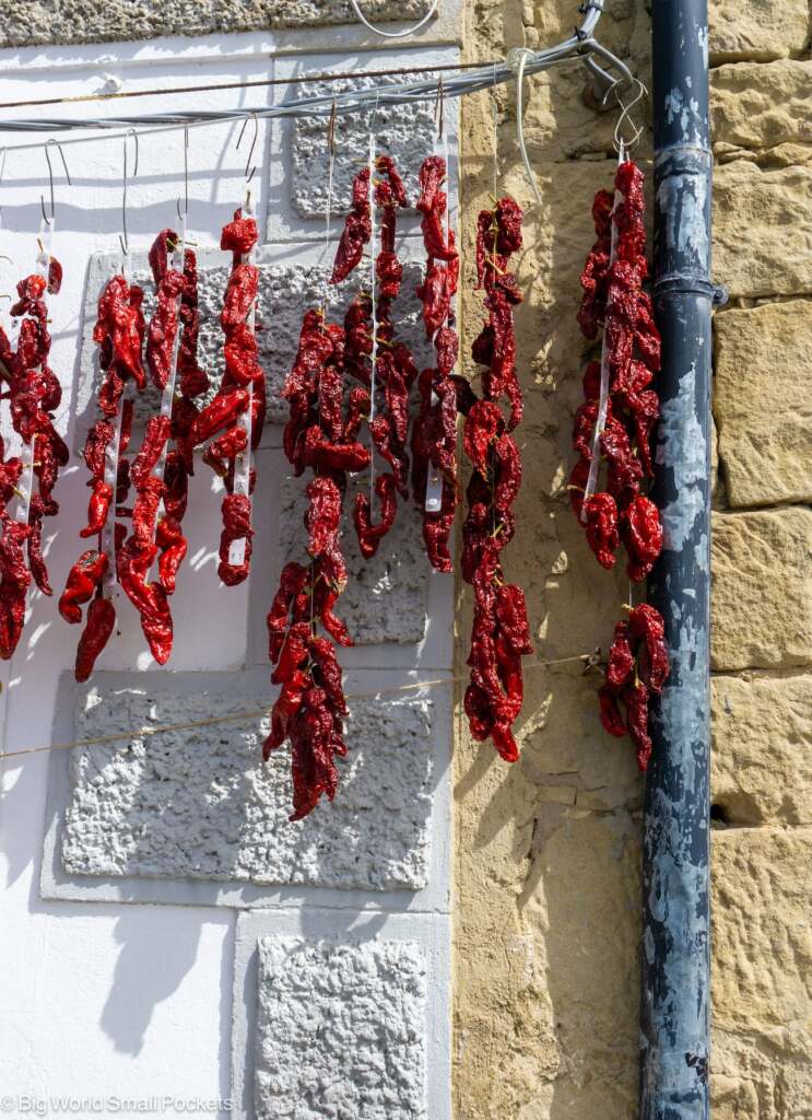 Italy, Puglia, Drying Chillis